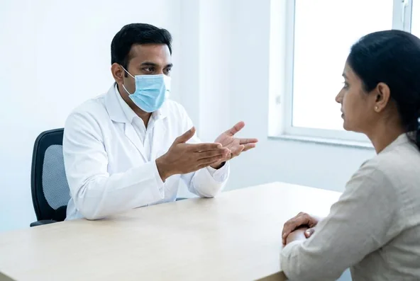 A doctor explaining a treatment plan to a patient