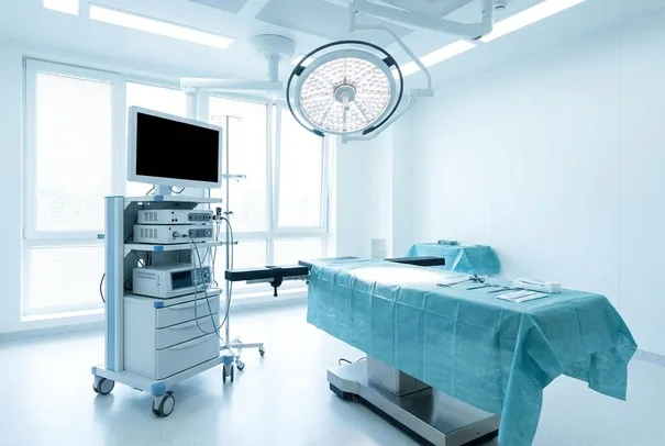 A modern operating theatre set up for keyhole arthroscopy