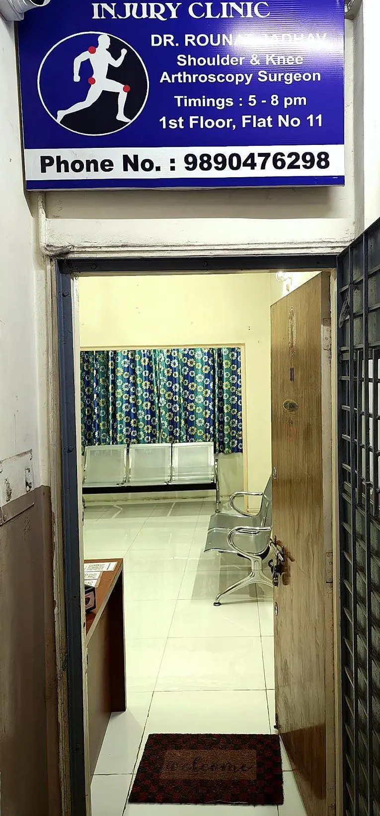 Clinic entrance at Devnagri Society, Koregaon Park